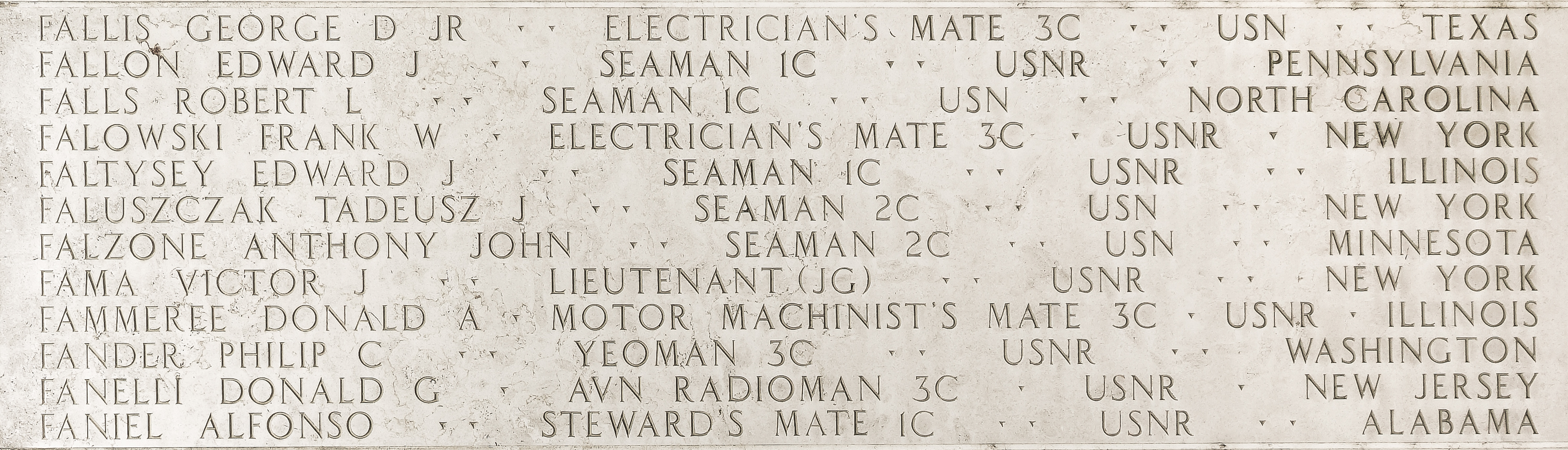 George D. Fallis, Electrician's Mate Third Class